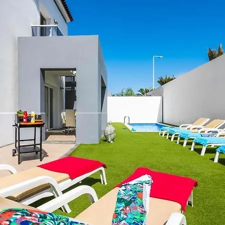 别墅 Playa De Fanabe Sleeps 8 Pool Air Con Wifi 阿德耶